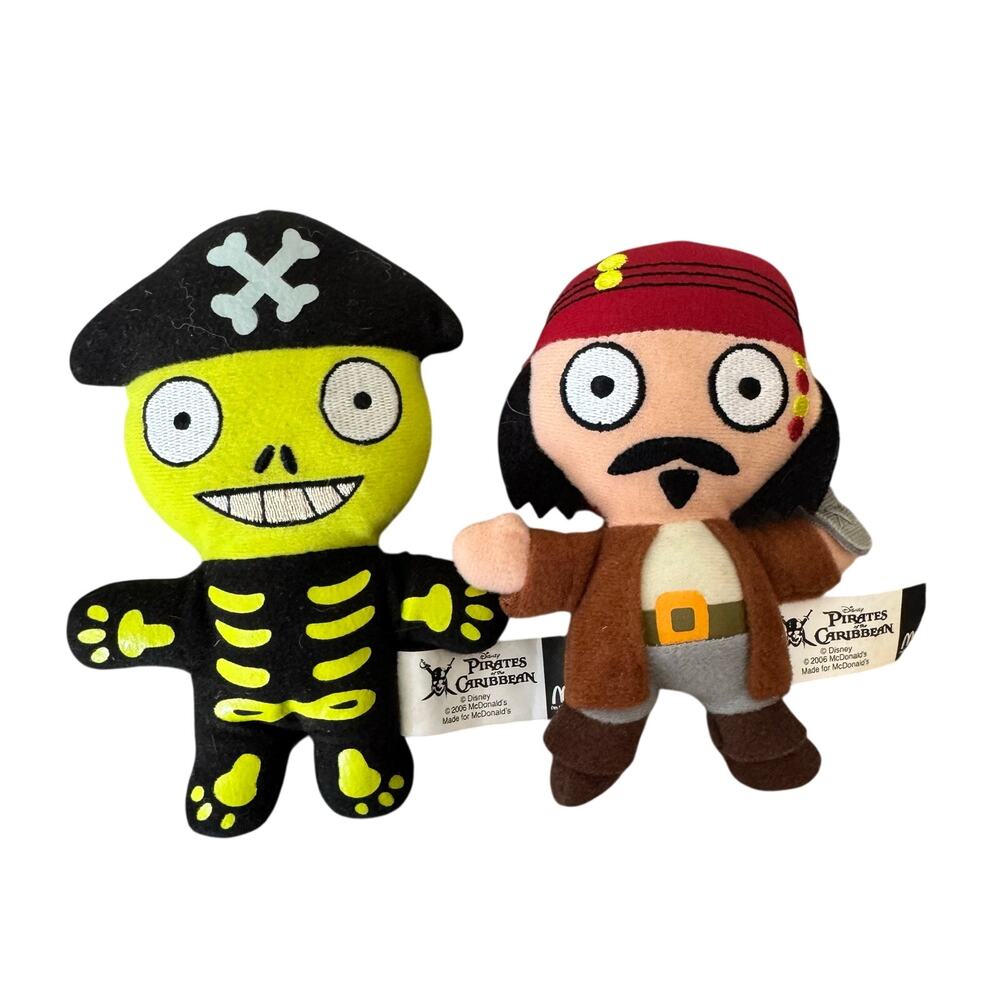 Disney Pirates of the Caribbean plush toys 2006 McDonald's Happy Meal Vintage